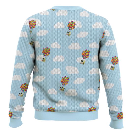 “Up Balloons House†Personalized Couple funny Valentine Sweater - Image 16