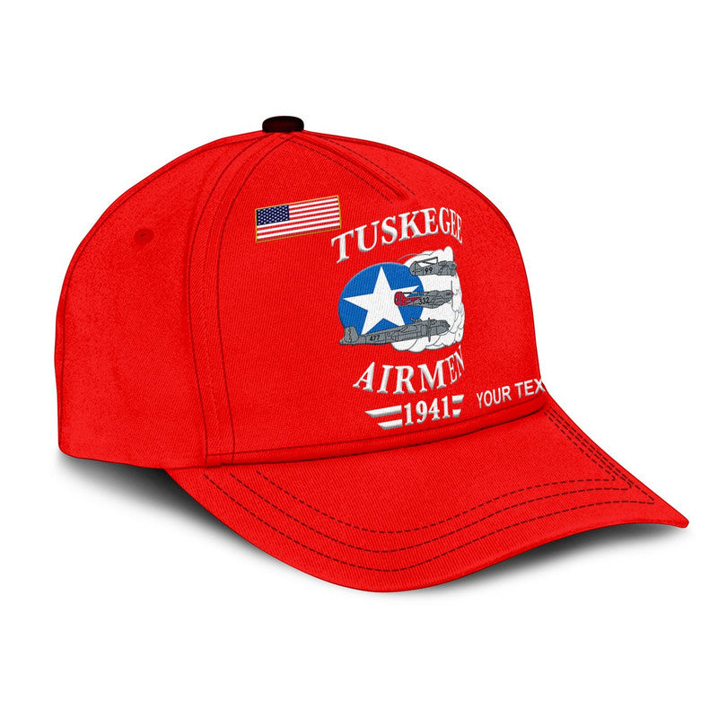 (Custom Personalised) Tuskegee Airmen Classic Cap The Red Tails Original Style - Red LT8 Trucker Hats Custom Hats Gifts For Men & Women