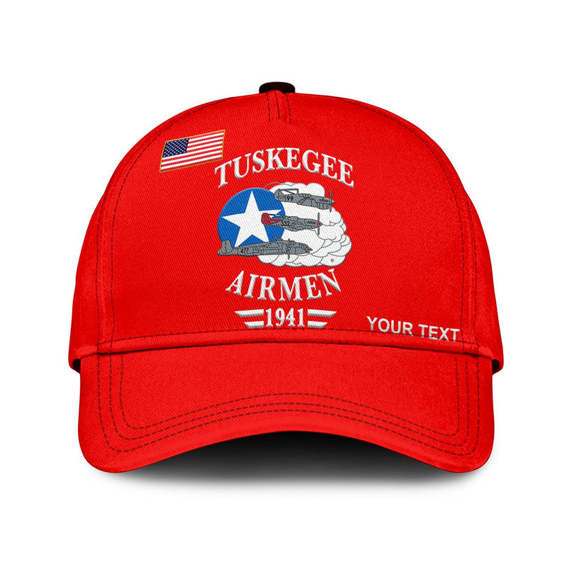 (Custom Personalised) Tuskegee Airmen Classic Cap The Red Tails Original Style - Red LT8 Trucker Hats Custom Hats Gifts For Men & Women