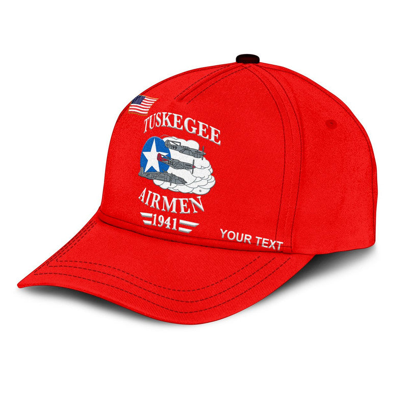 (Custom Personalised) Tuskegee Airmen Classic Cap The Red Tails Original Style - Red LT8 Trucker Hats Custom Hats Gifts For Men & Women