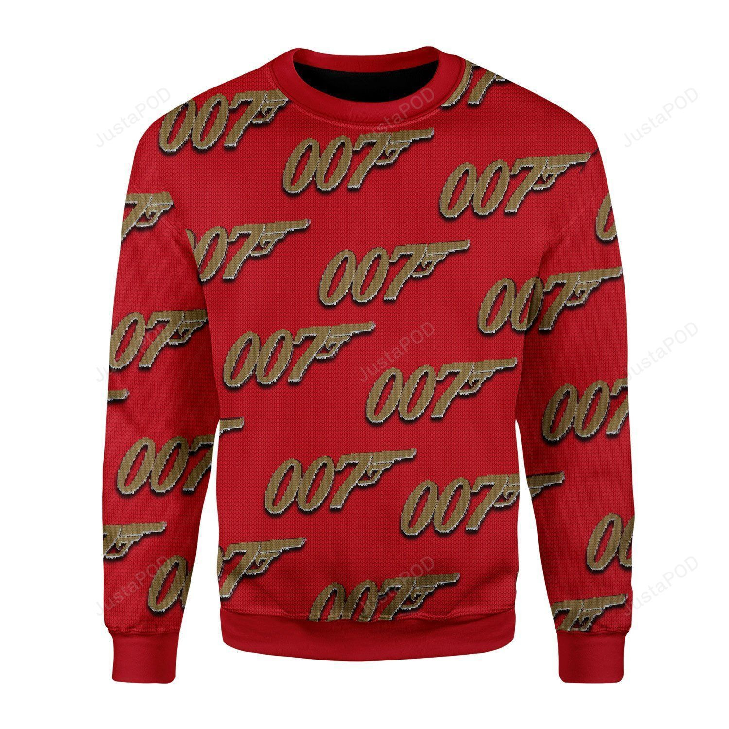 007 Detective Ugly Christmas Sweater Adult 3D Funny Matching for family