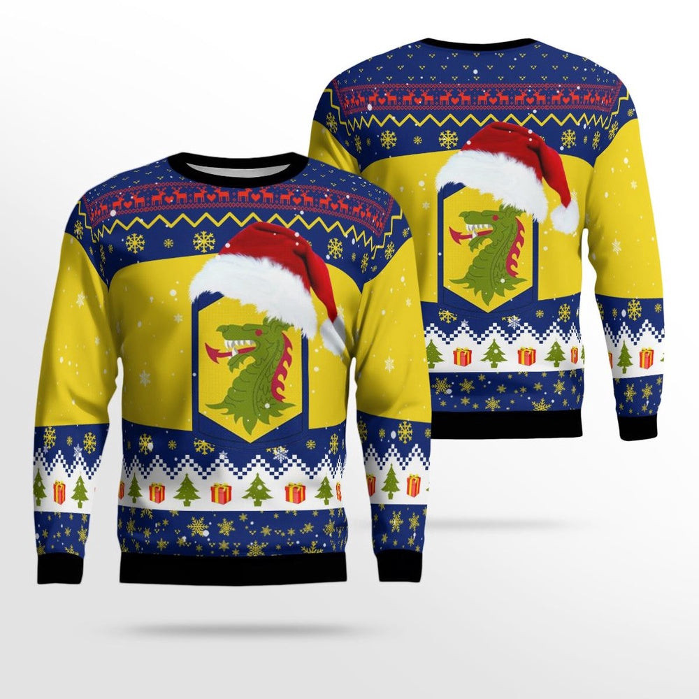 0th Maneuver Enhancement Brigade of Illinois Army National Guard Christmas AOP Ugly Christmas Sweater Christmas Sweaters Gift for Christmas