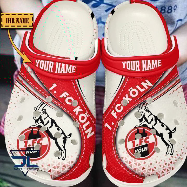 1. FC KÃ¶ln Bundesliga Sport Crocs Crocband Clogs Shoes Comfortable For Men Women and Kids
