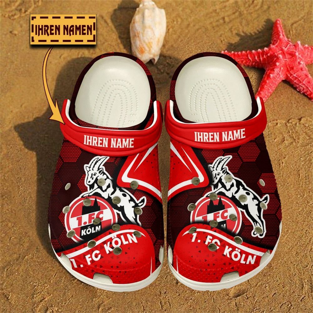 1. FC KÃ¶ln Bundesliga Sport Crocs Crocband Clogs Shoes Comfortable For Men Women and Kids