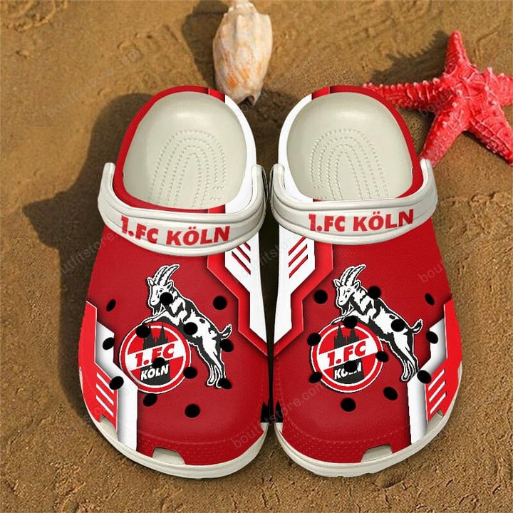 1. FC KÃ¶ln Bundesliga Sport Crocs Crocband Clogs Shoes Comfortable For Men Women and Kids