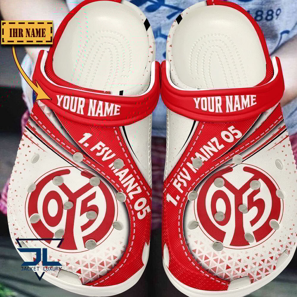 1. FSV Mainz 05 Bundesliga Sport Crocs Crocband Clogs Shoes Comfortable For Men Women and Kids