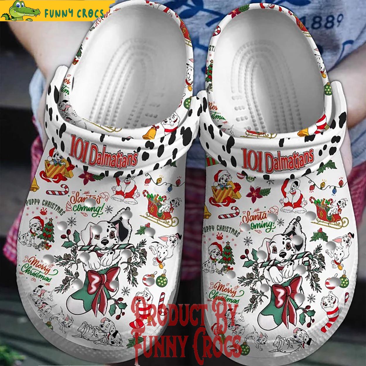 101 Dalmatians Cartoon Christmas Crocs Crocband Clogs Shoes Comfortable For Men Women and Kids