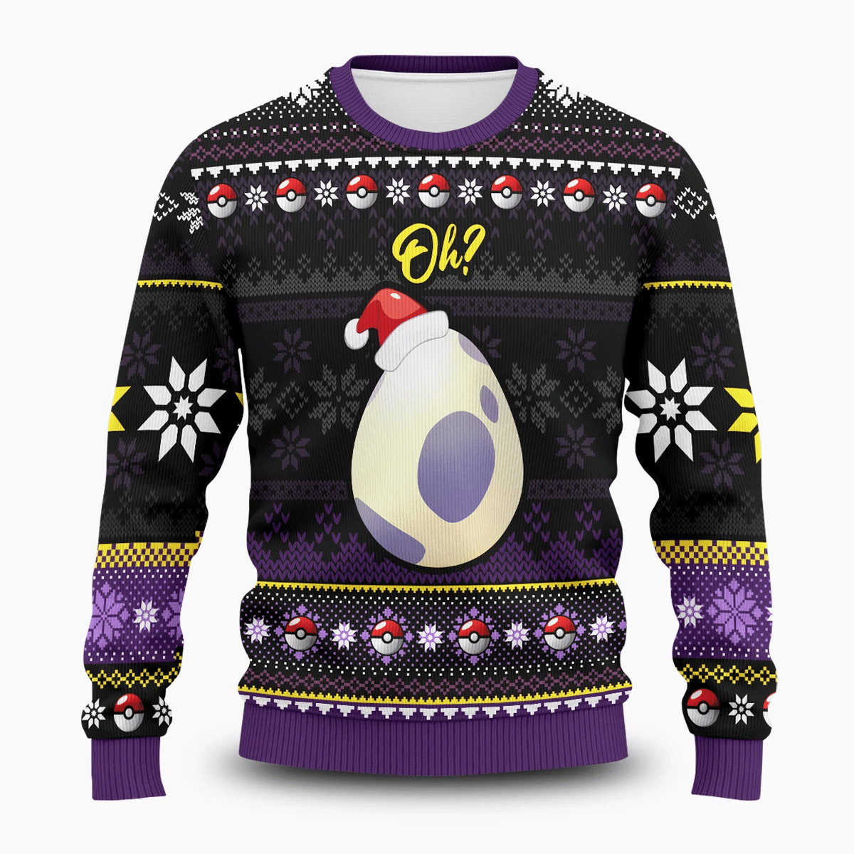10Km Pokemon Egg Ugly Christmas Sweater Adult 3D Funny Matching for family