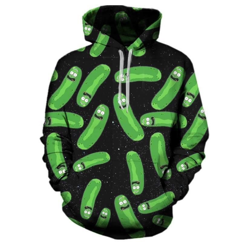 2017 Fashion Rick and morty Hip hop 3D All Over Print Hoodie, Zip Hoodie