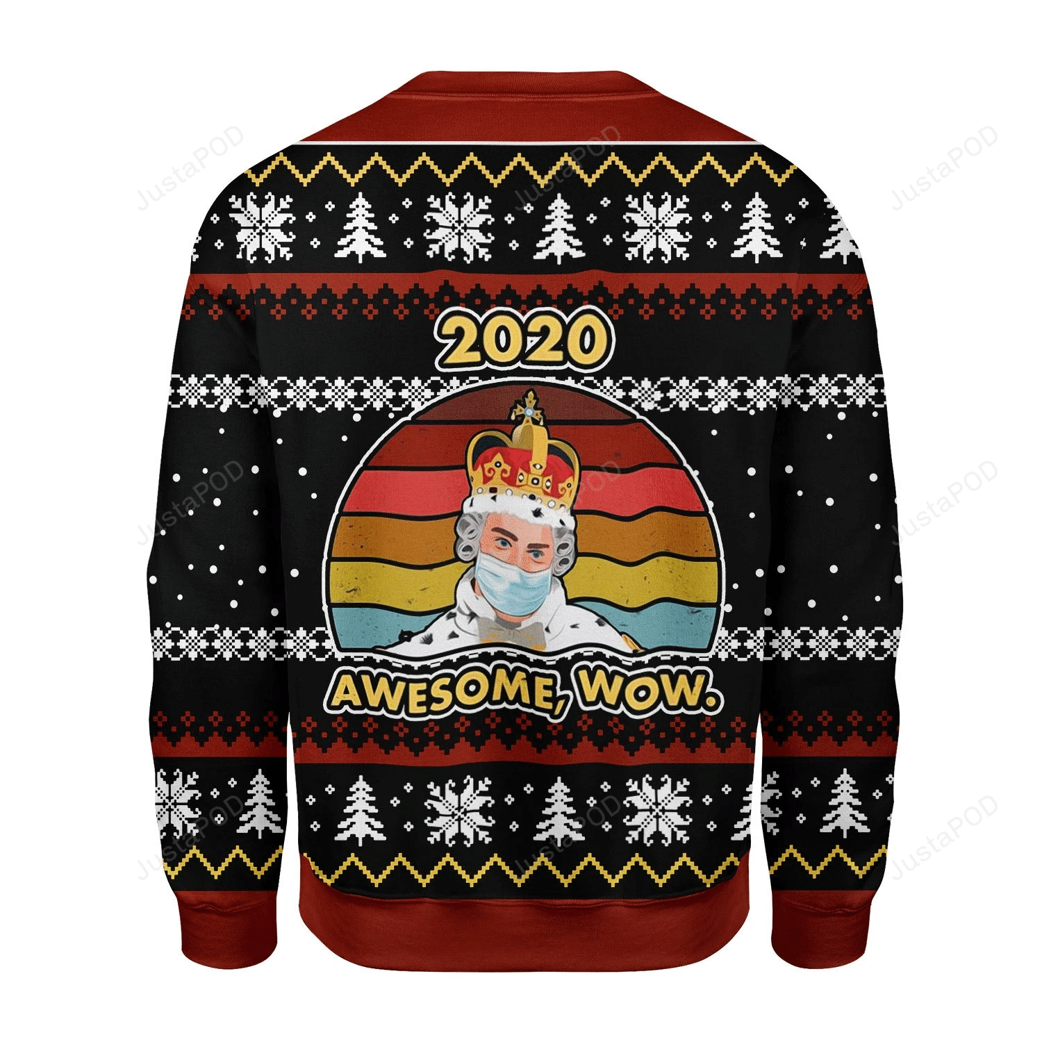 2020 Awesome Wow Ugly Christmas Sweater Adult 3D Funny Matching for family