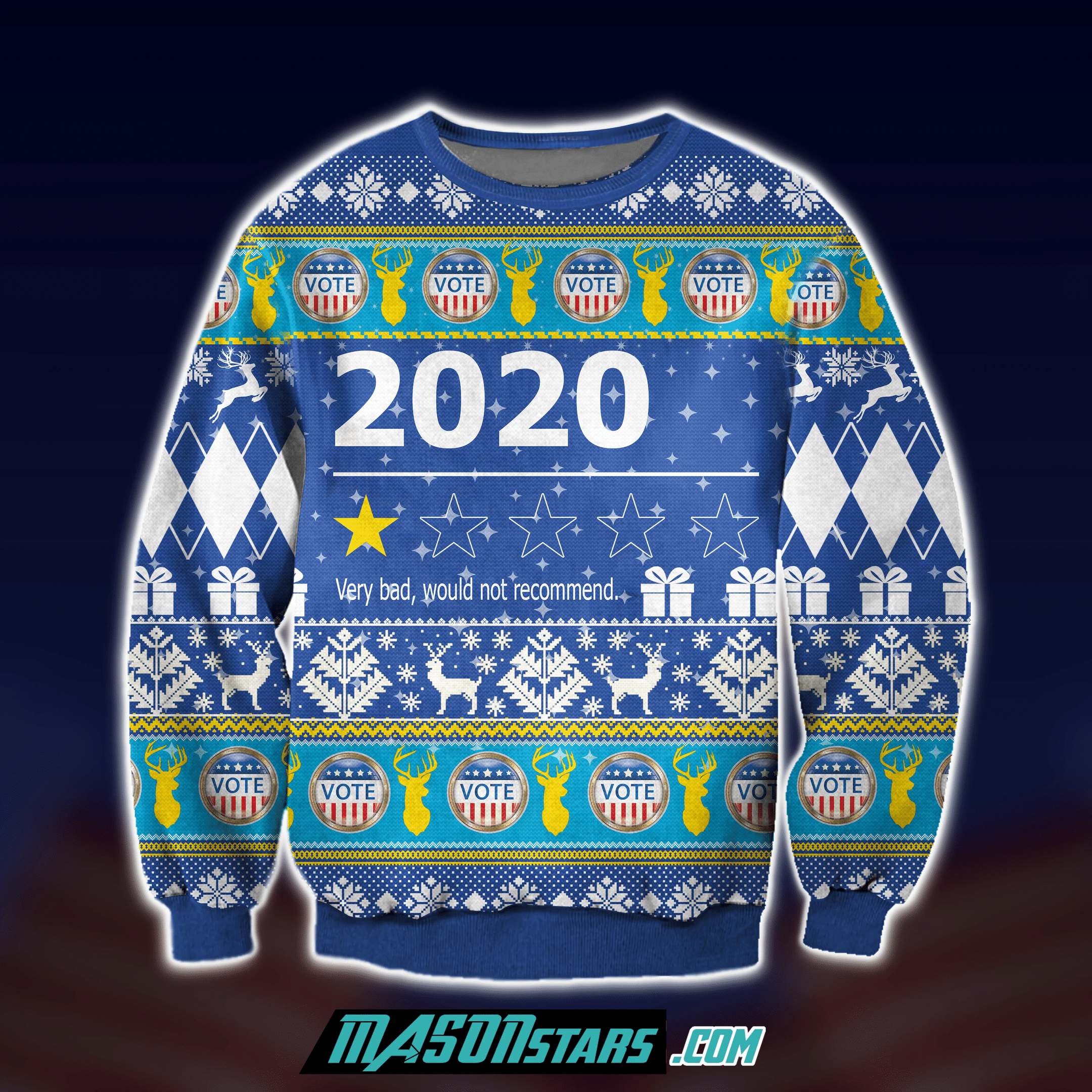 2020 Very Bad Would Not Recommend 3D Print Ugly Christmas Sweater Adult 3D Funny Matching for family
