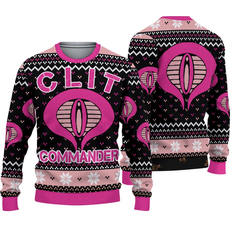 2022 Clit Commander Ugly Christmas Sweater Unisex Holiday