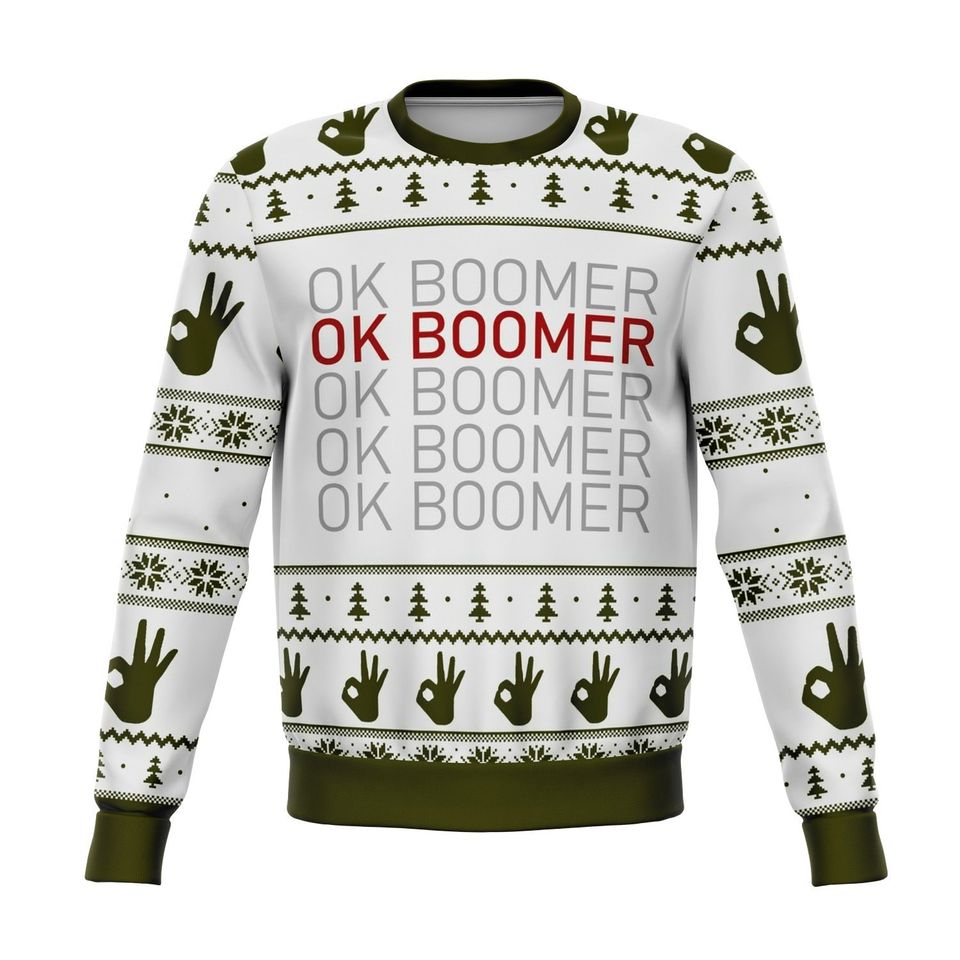 2022 Ok Boomer Ugly Christmas Sweater
