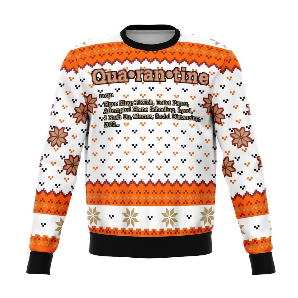 2022 Quarantine 2020 Definition Ugly Christmas 3D Sweater