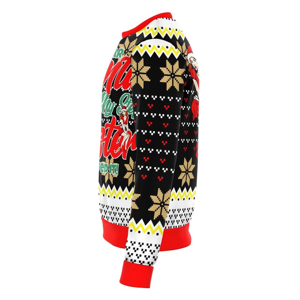 2022 Step Sis Did It Ugly Christmas 3D Sweater - Image 3