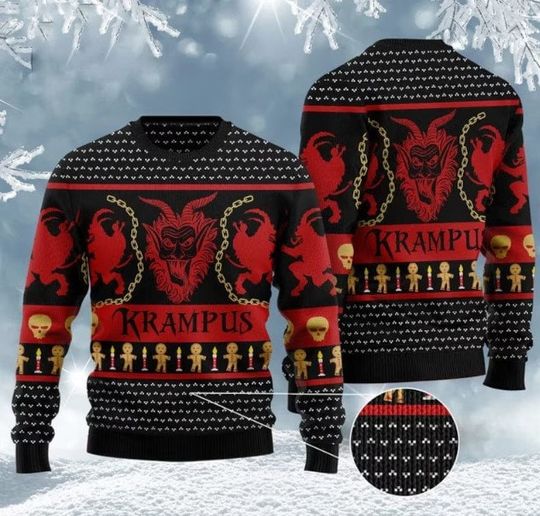 2023 Krampus Ugly Christmas Sweater, Ugly Sweater, Gift For Christmas - Image 2