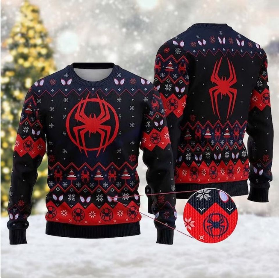 2023 Spider Ugly Christmas Sweater, Hero Movie Xmas