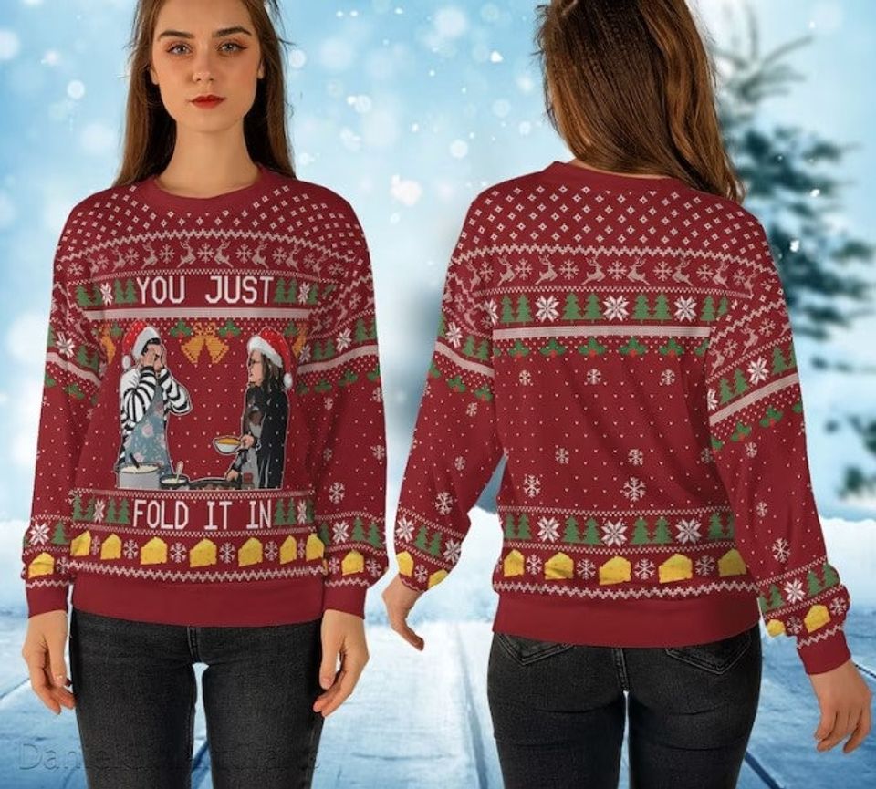 2023 You Just Fold It In Schitts Creek Ugly Christmas Sweater