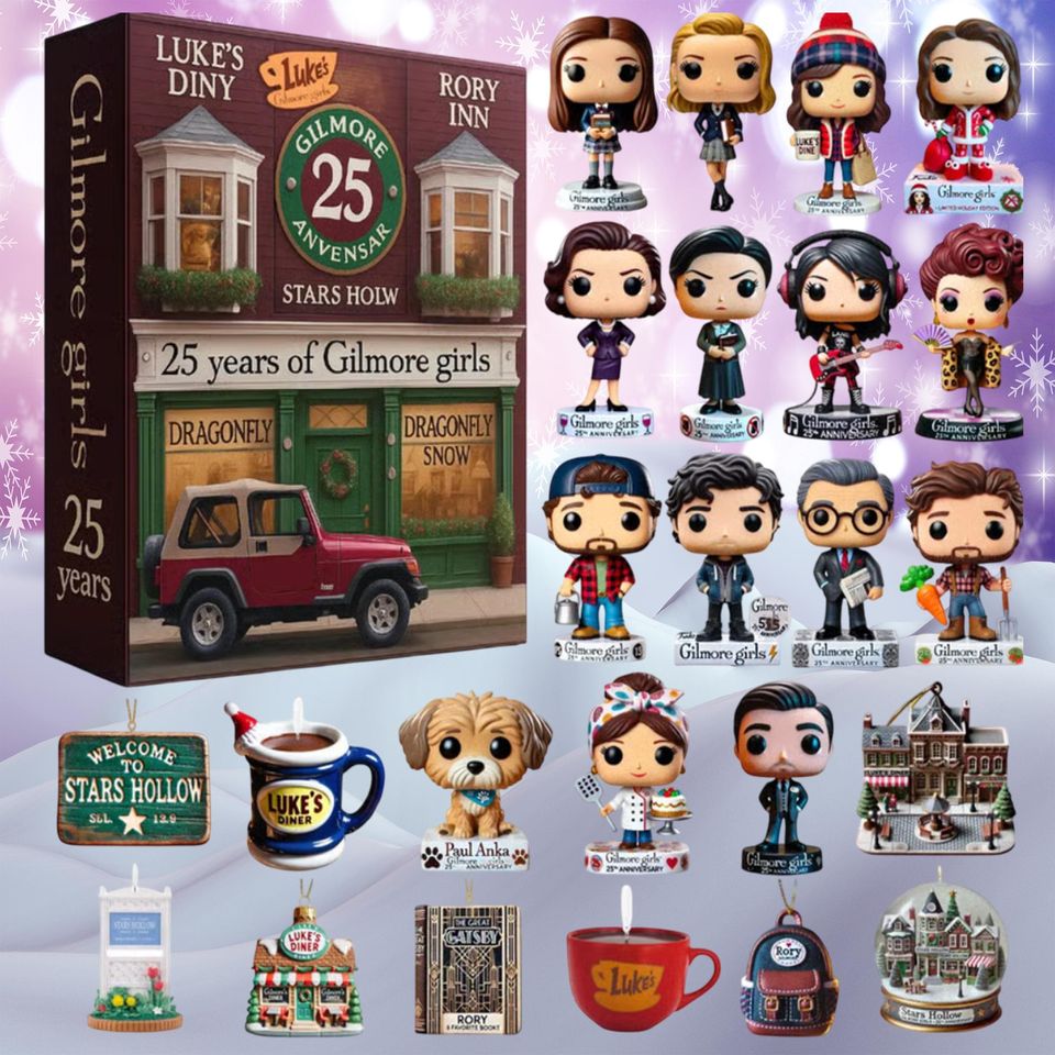 2025 Countdown Advent Calendar With Mystery Collectible Figures 2D G.i.l.m.o.r.e Girls, 24 Days of Xmas Surprises for Her Gift