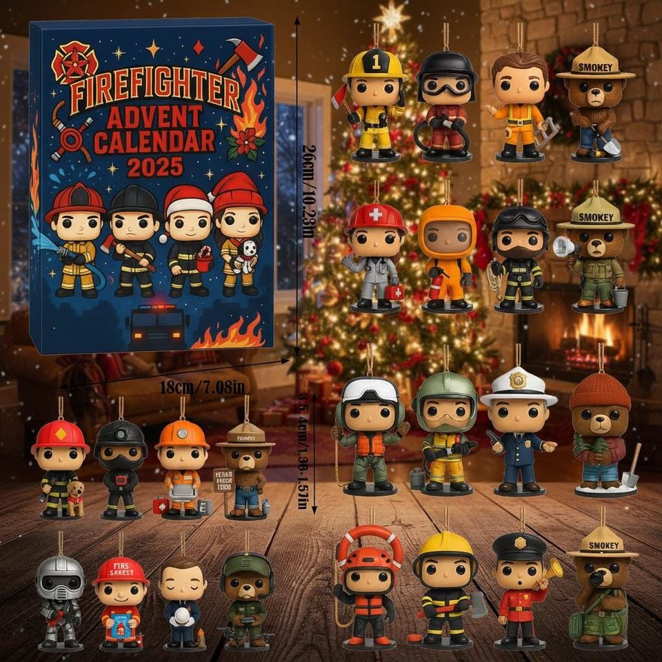 2025 Firefighter-Themed Advent Calendar, 24-Day Countdown with Mini Heroes, Gift for Fire Truck Fans - Image 3
