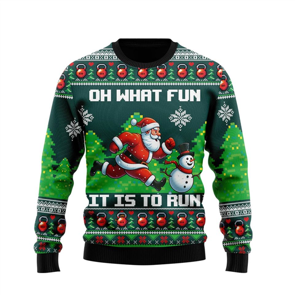 2025 Fitness Ugly Christmas Sweatshirts For Women Clothes Sport Gym