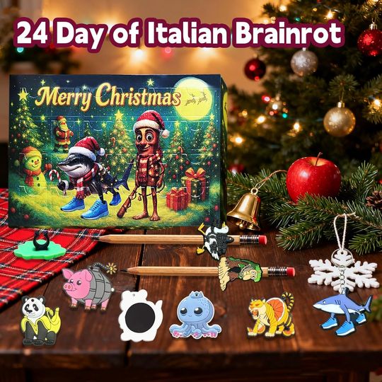 2025 Italian Brainrot Advent Countdown Calendar, Mystery Mini Figurines in Sealed Blind Box - Image 14