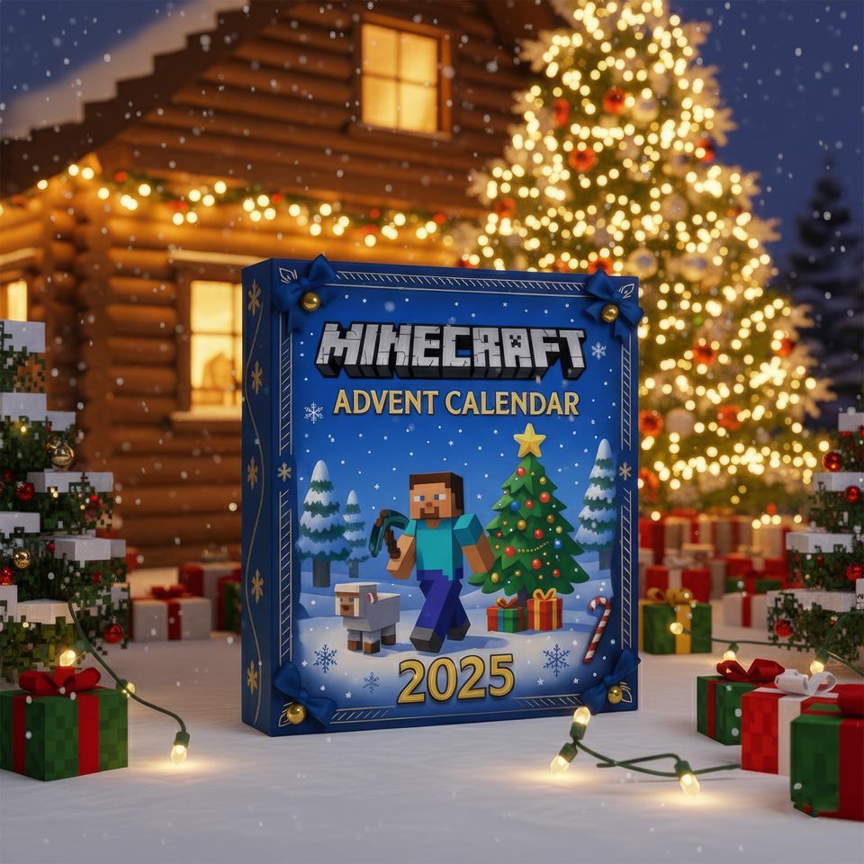 2025 Minecraft Advent Calendar - Christmas Tree Ornaments & Acrylic Charm Countdown - Image 4