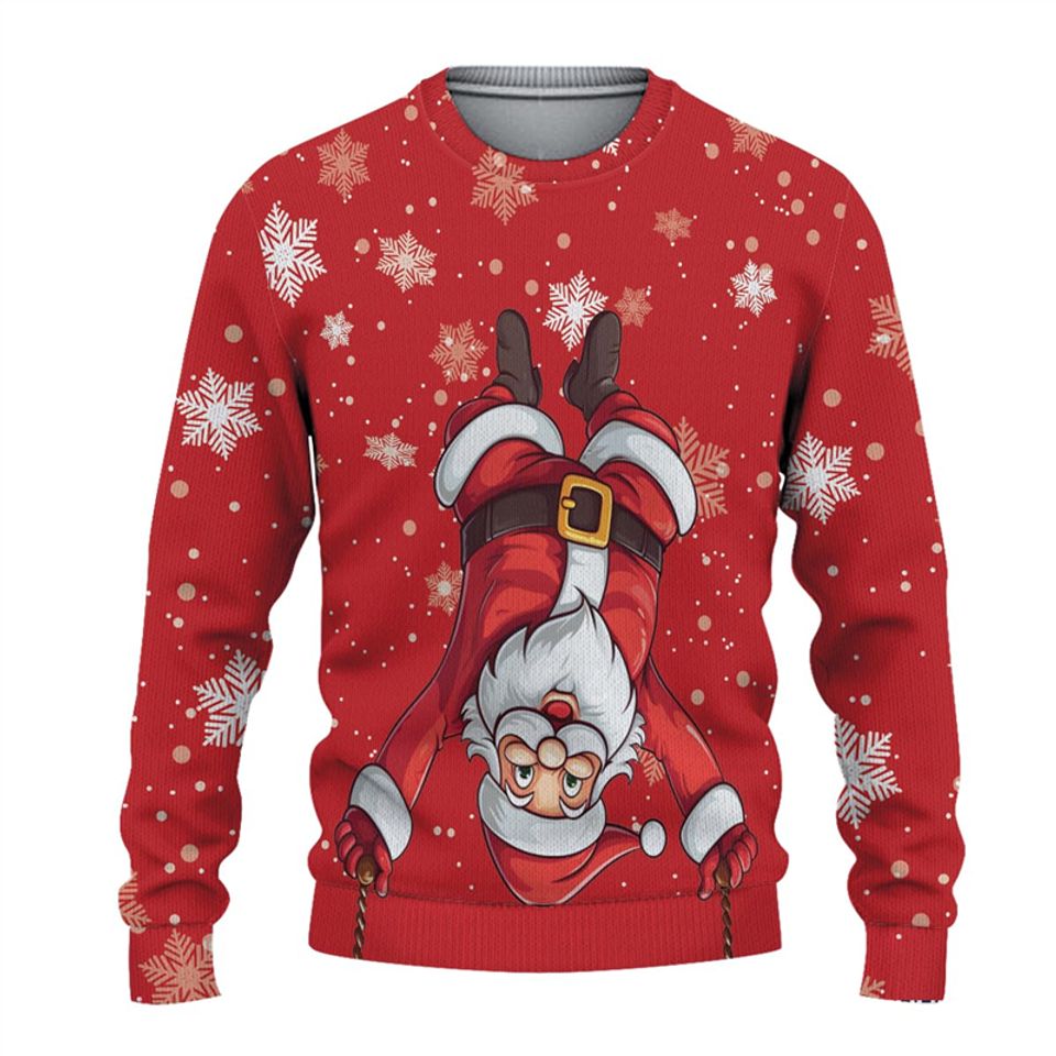 2025 New Santa Claus Graphic Sweatshirt, Merry Christmas Ugly Sweatshirt