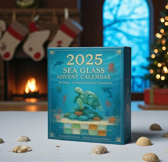 2025 Sea Life Advent Calendar, 24 Ocean-Inspired Marine Ornaments Acrylic Advent Calendar Blind Box - Image 10