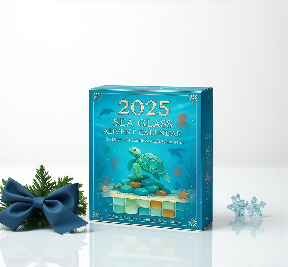 2025 Sea Life Advent Calendar, 24 Ocean-Inspired Marine Ornaments Acrylic Advent Calendar Blind Box - Image 5