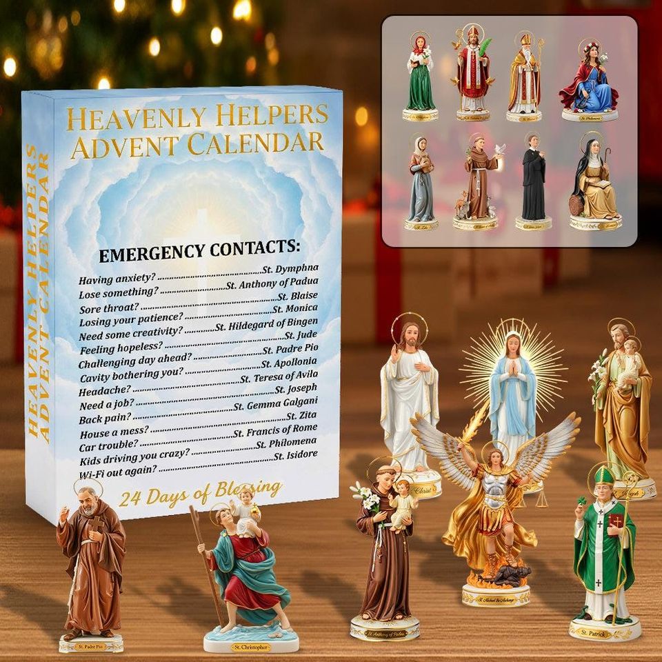24 Day Of Blessing Catholic Saints Advent Calendar, Christmas Gifts For Christians, Acrylic Blind Box Countdown Calendar