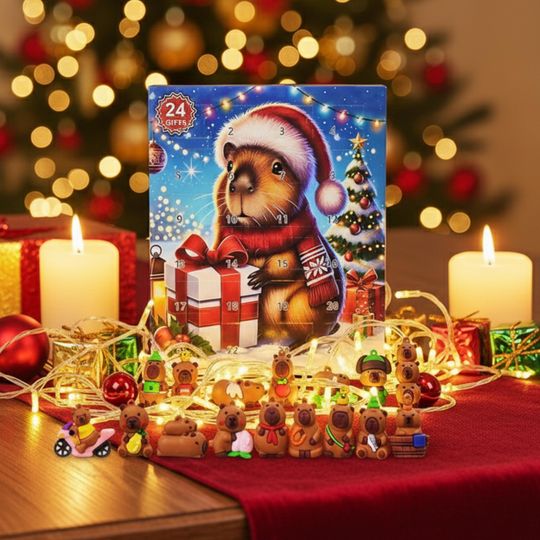 24 Days Capybara Advent Calendar | Cute Animal Figurines | Christmas Countdown Box - Image 13