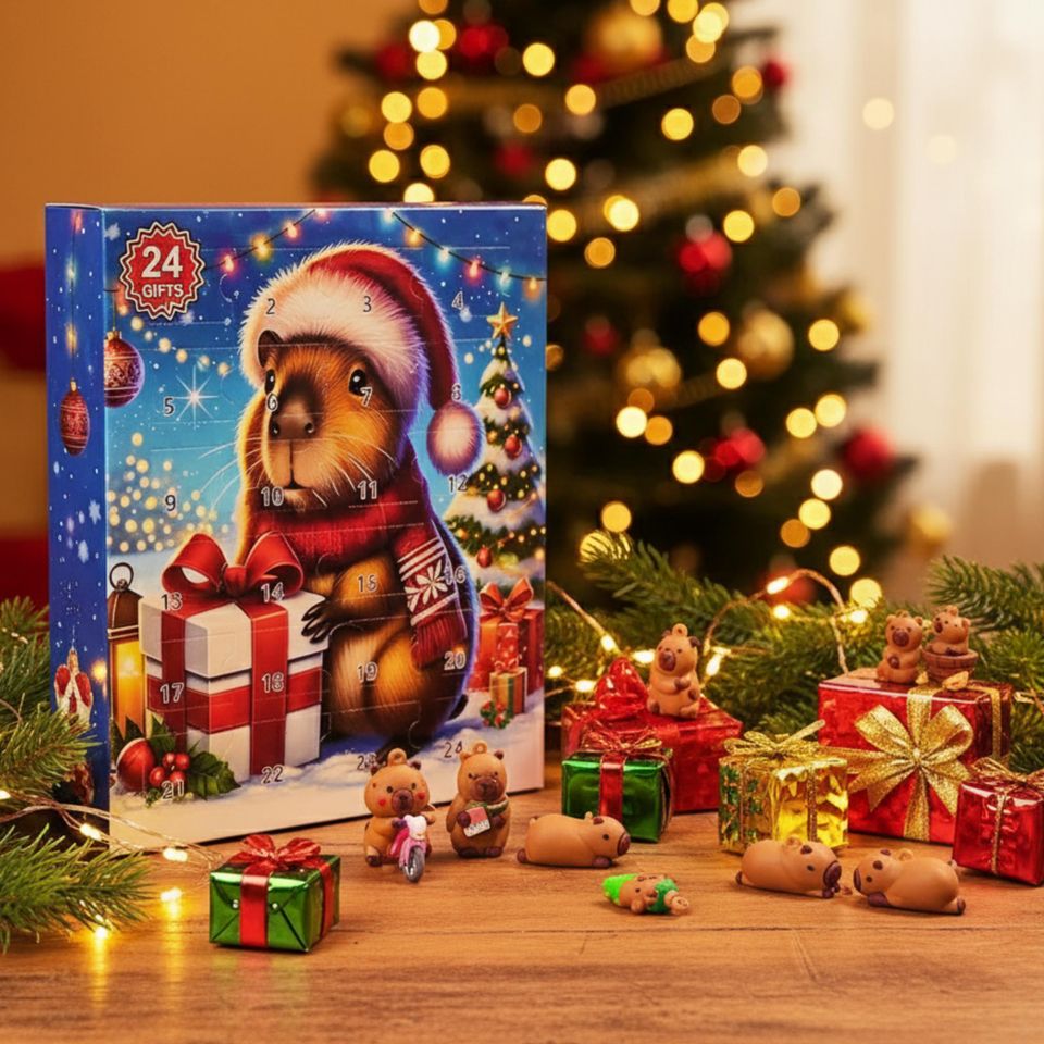 24 Days Capybara Advent Calendar | Cute Animal Figurines | Christmas Countdown Box - Image 5