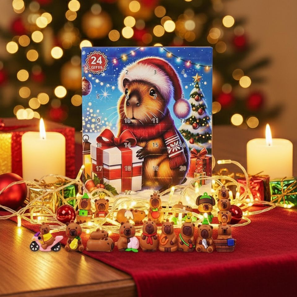 24 Days Capybara Advent Calendar | Cute Animal Figurines | Christmas Countdown Box - Image 6