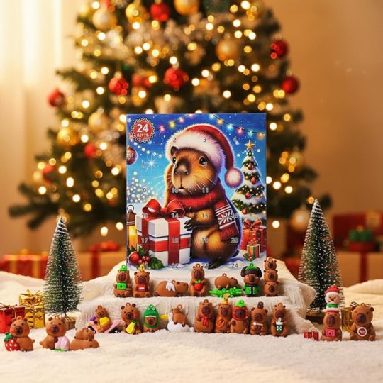 24 Days Capybara Advent Calendar | Cute Animal Figurines | Christmas Countdown Box - Image 11