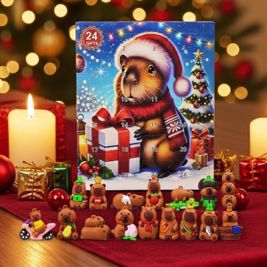 24 Days Capybara Advent Calendar | Cute Animal Figurines | Christmas Countdown Box - Image 8