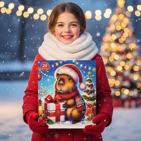 24 Days Capybara Advent Calendar | Cute Animal Figurines | Christmas Countdown Box - Image 10