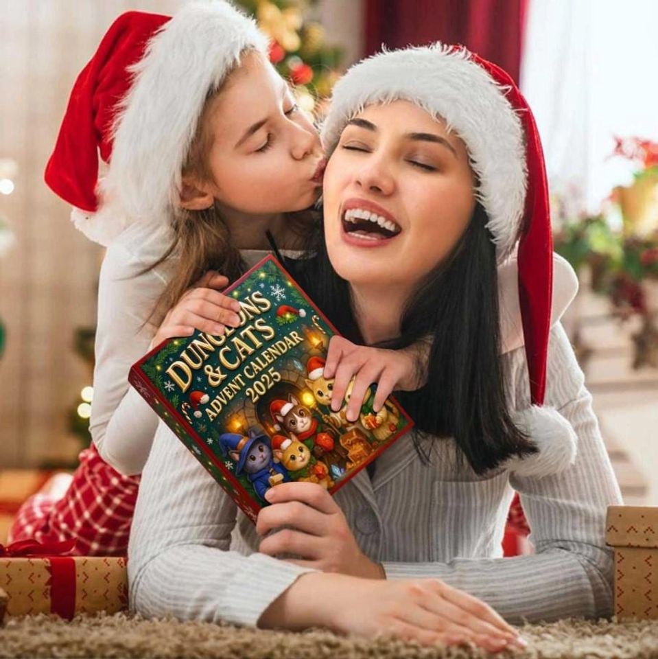 2D Acrylic 2025 Dungeons & Cats Calendar, 24 Days of Surprise Christmas Countdown Calendar - Image 3