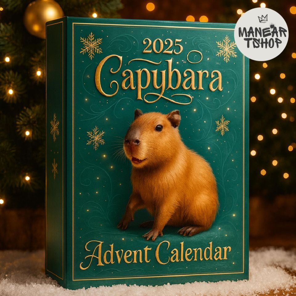 2D Acrylic Capybara Advent Calendar 2025, Surprise Capybara Box, Christmas Blind Box, Xmas gift