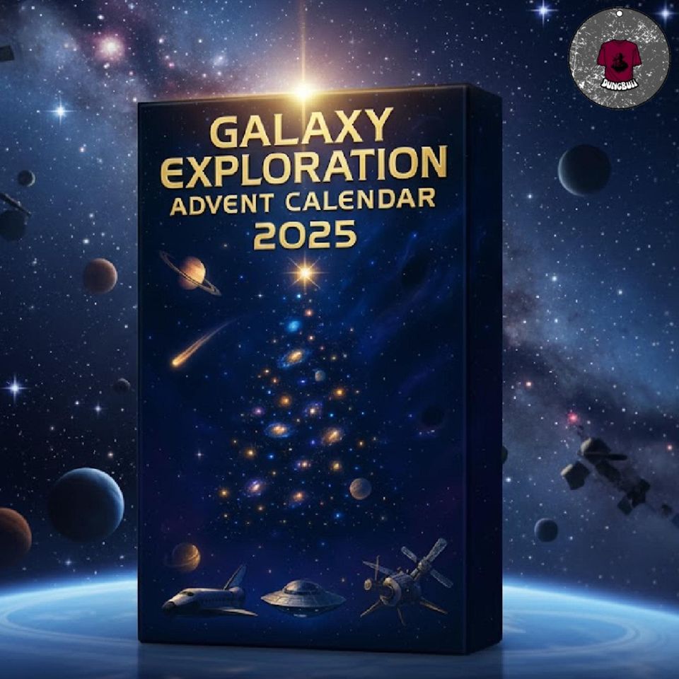 2D Acrylic Christmas Interstellar Calendar 2025, Calaxy Exploration Advent Calendar 2025
