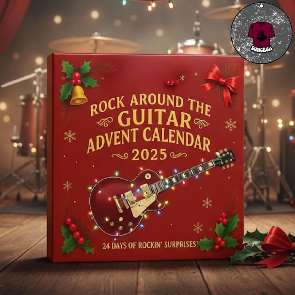 2D Acrylic Guitar Advent Calendar 2025, Rock Around Guitar, Xmas Gift, Guitar Ornament Blind Box