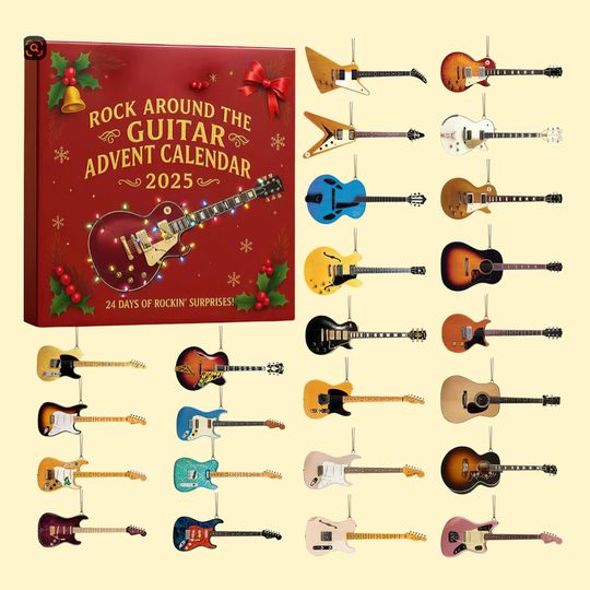 2D Acrylic Guitar Advent Calendar 2025, Rock Around Guitar, Xmas Gift, Guitar Ornament Blind Box - Image 5