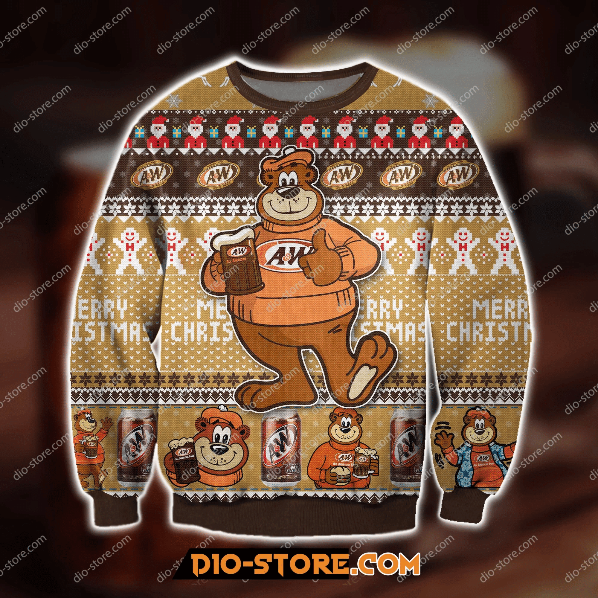 3D A&Amp;Amp;W Root Beer Since 1919 Ugly Christmas Sweater Adult 3D Funny Matching for family