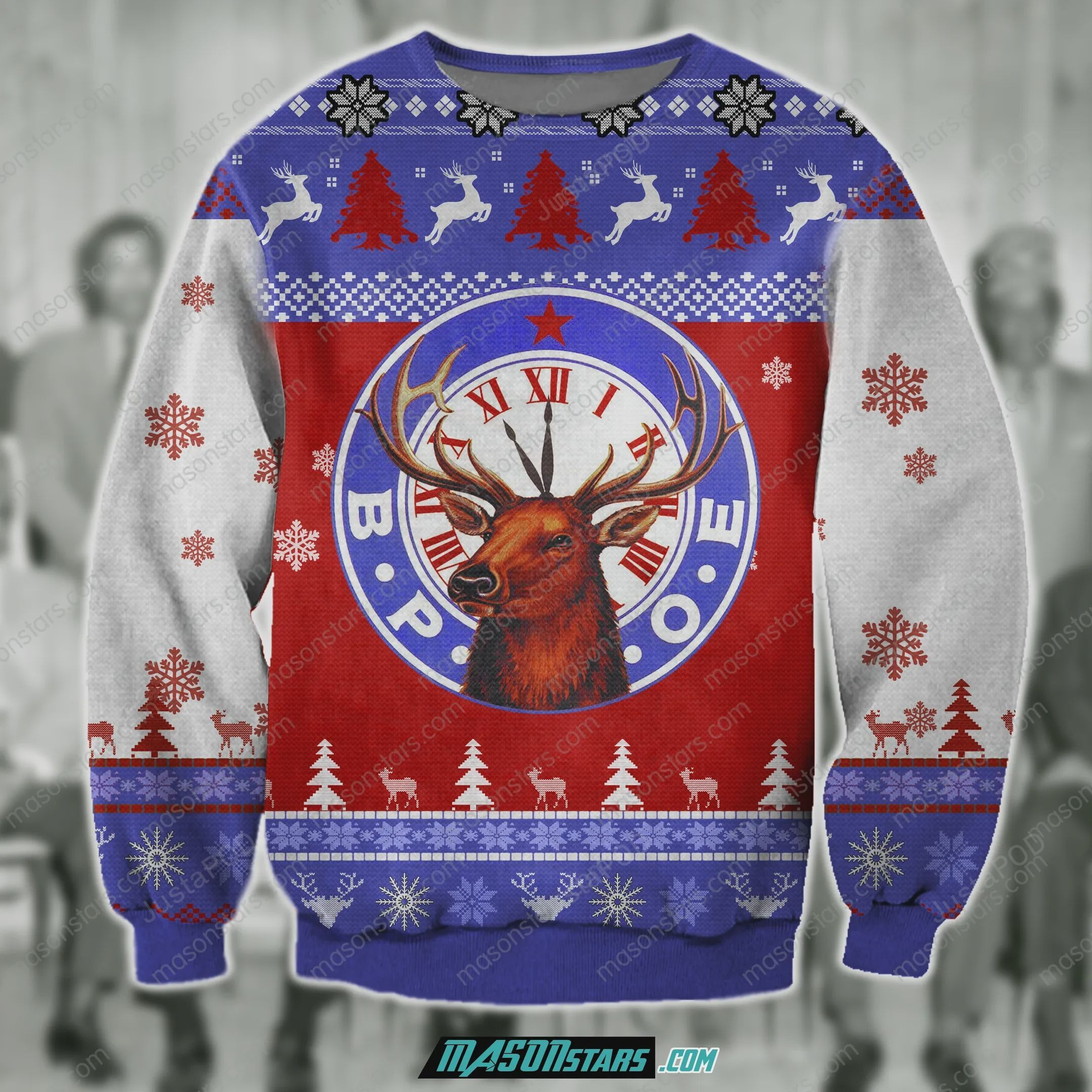 3D All Over Bpoe Ugly Christmas Sweater Adult 3D Funny Matching for family