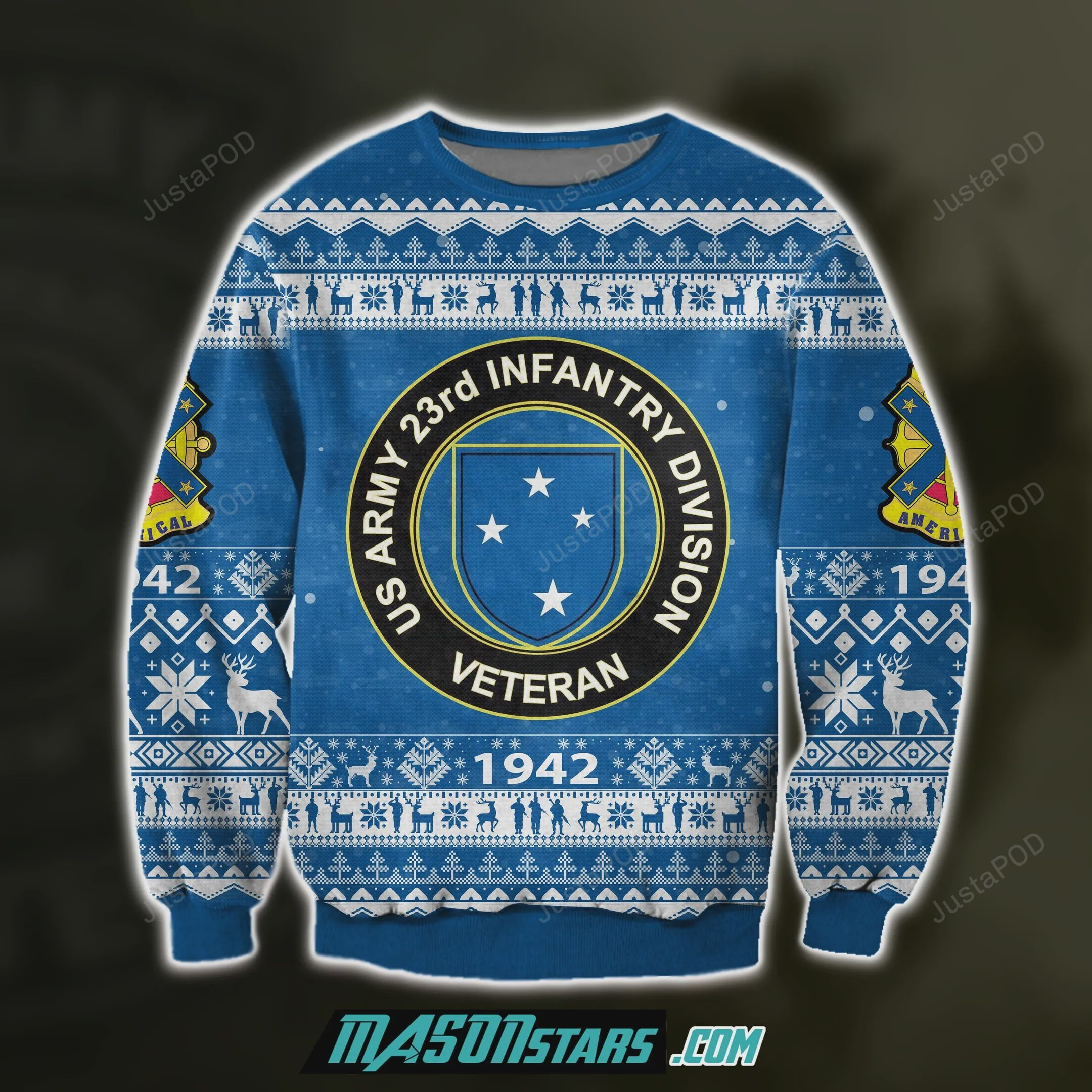3D All Over Print Army Veteran Ugly Christmas Sweater Adult 3D Funny Matching for family