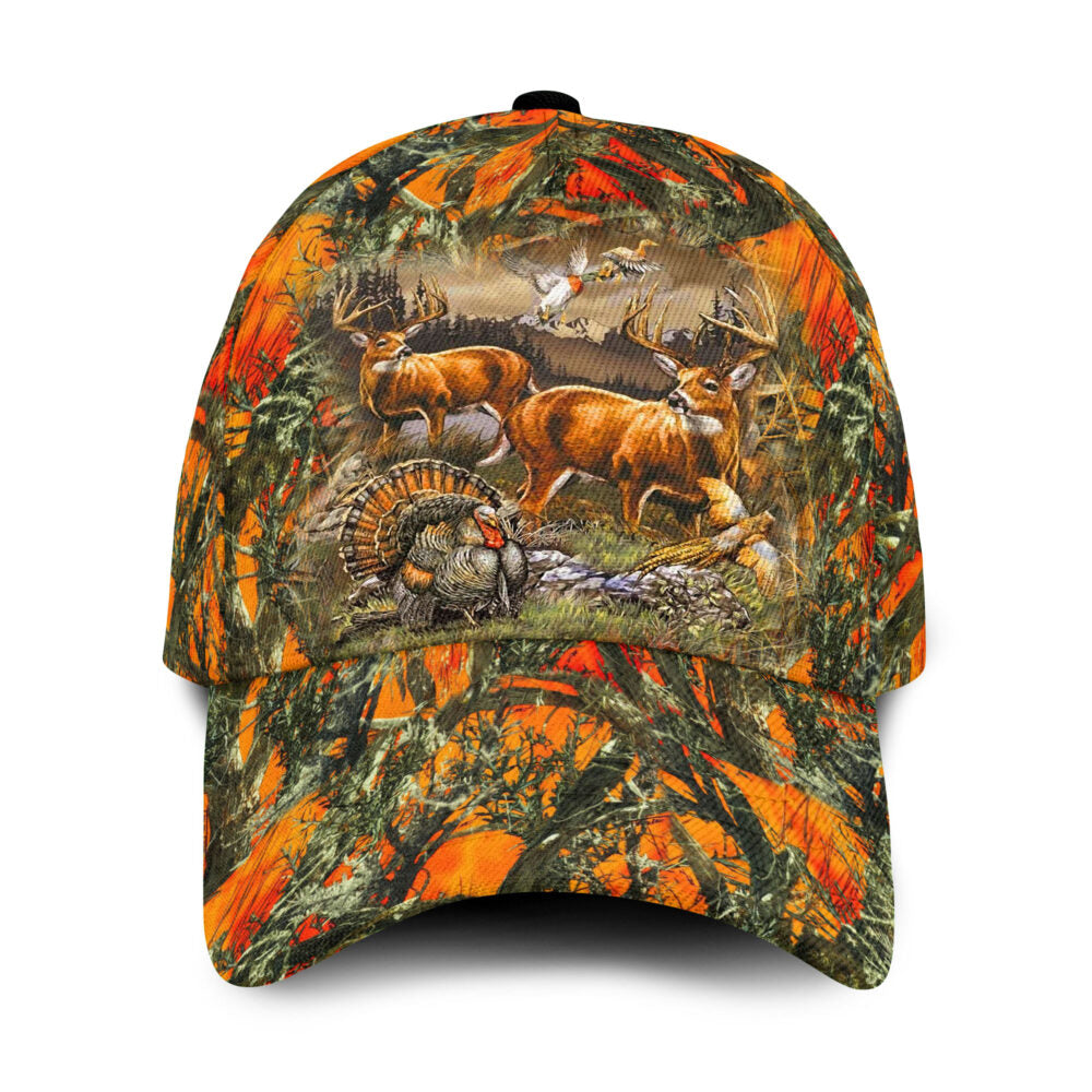 3D All Over Print Baseball Cap Deer Hunting Classic Cap Trucker Hats Custom Hats Gifts For Men & Women