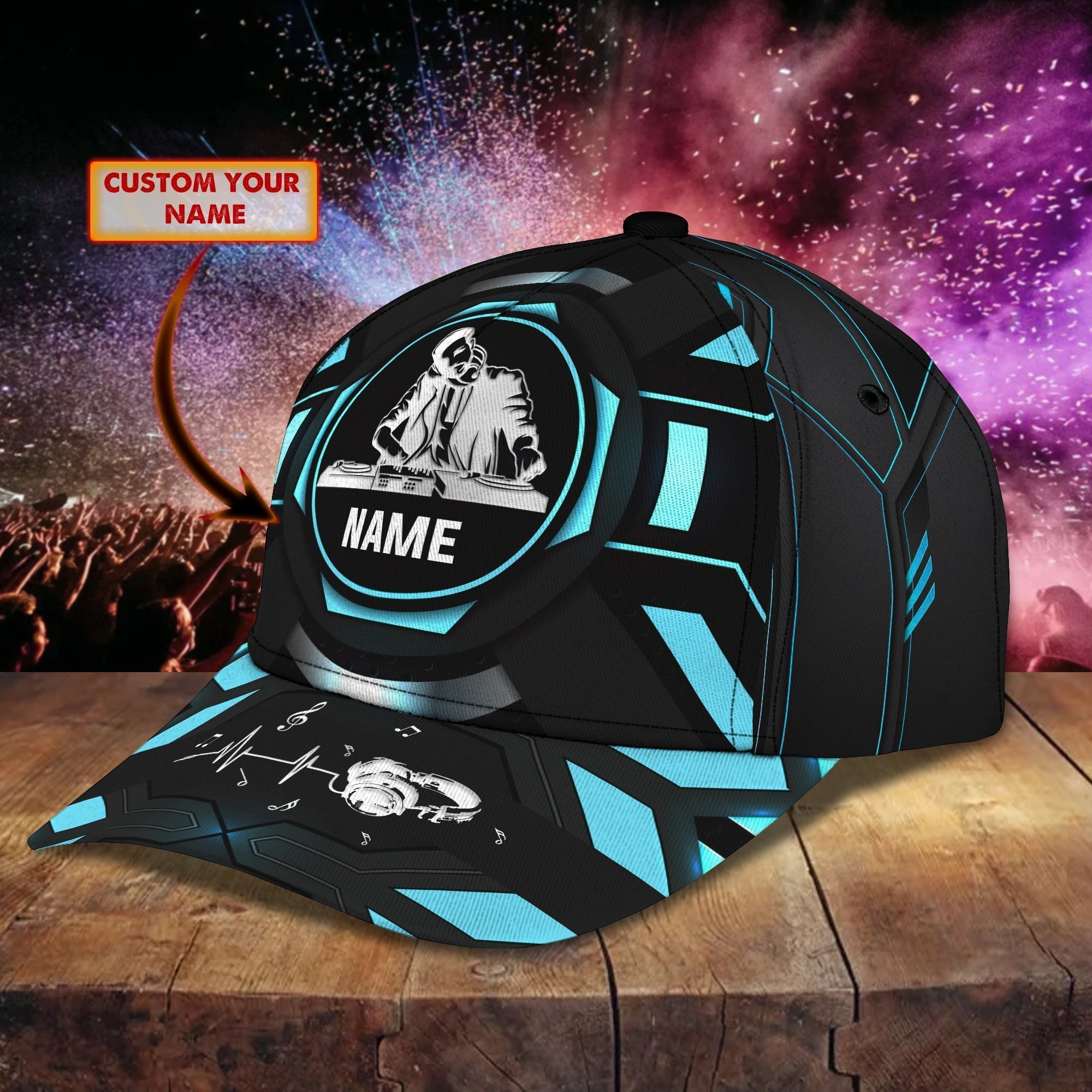 3D All Over Printed Baseball Cap For Dj, Classic Cap Hat For Disc Jockey, Gift For Husband Dj Trucker Hats Custom Hats Gifts For Men & Women