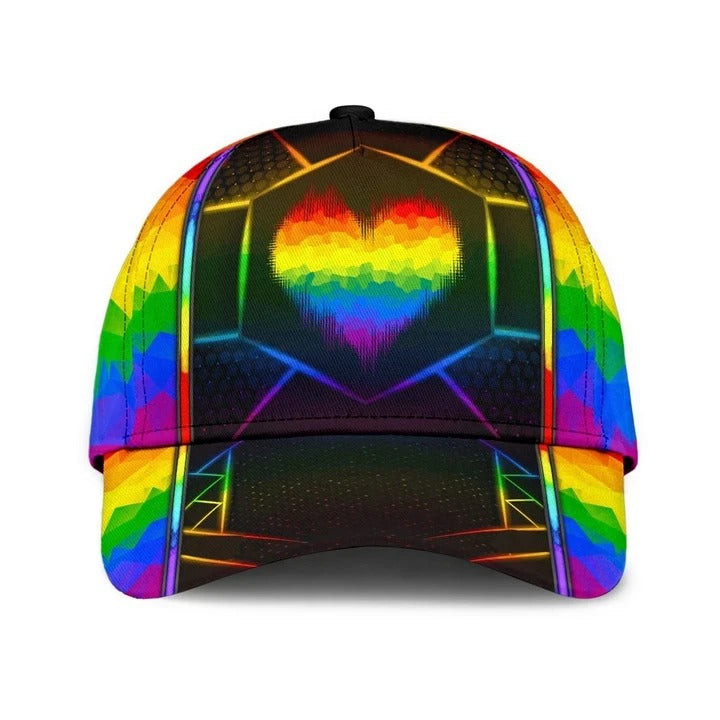 3D All Over Printed Baseball Cap For Lesbian Gay Friend, Powerful Together We Rise Lgbt Cap Trucker Hats Custom Hats Gifts For Men & Women