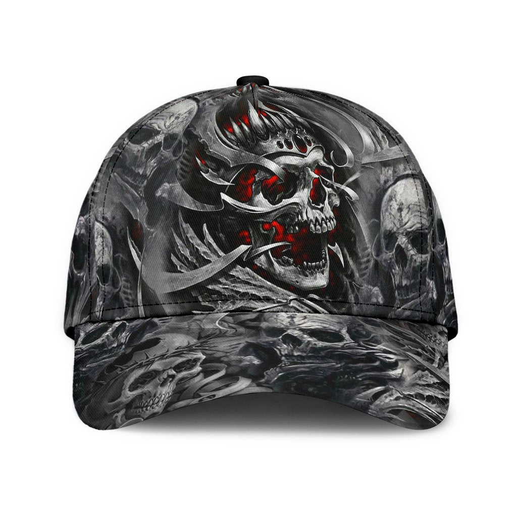 3D All Over Printed Baseball Cap With Skull, Skull Cap Hat For Men And Women Trucker Hats Custom Hats Gifts For Men & Women