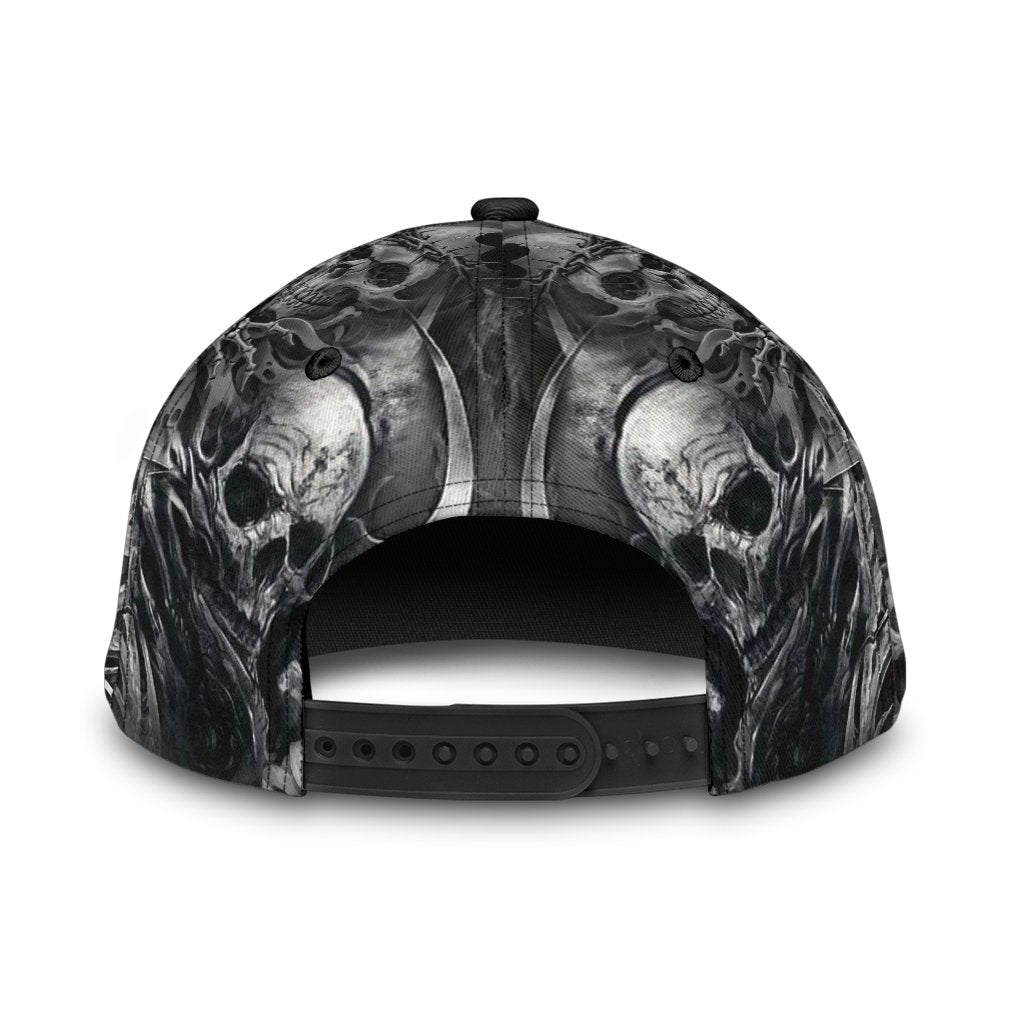 3D All Over Printed Baseball Cap With Skull, Skull Cap Hat For Men And Women Trucker Hats Custom Hats Gifts For Men & Women